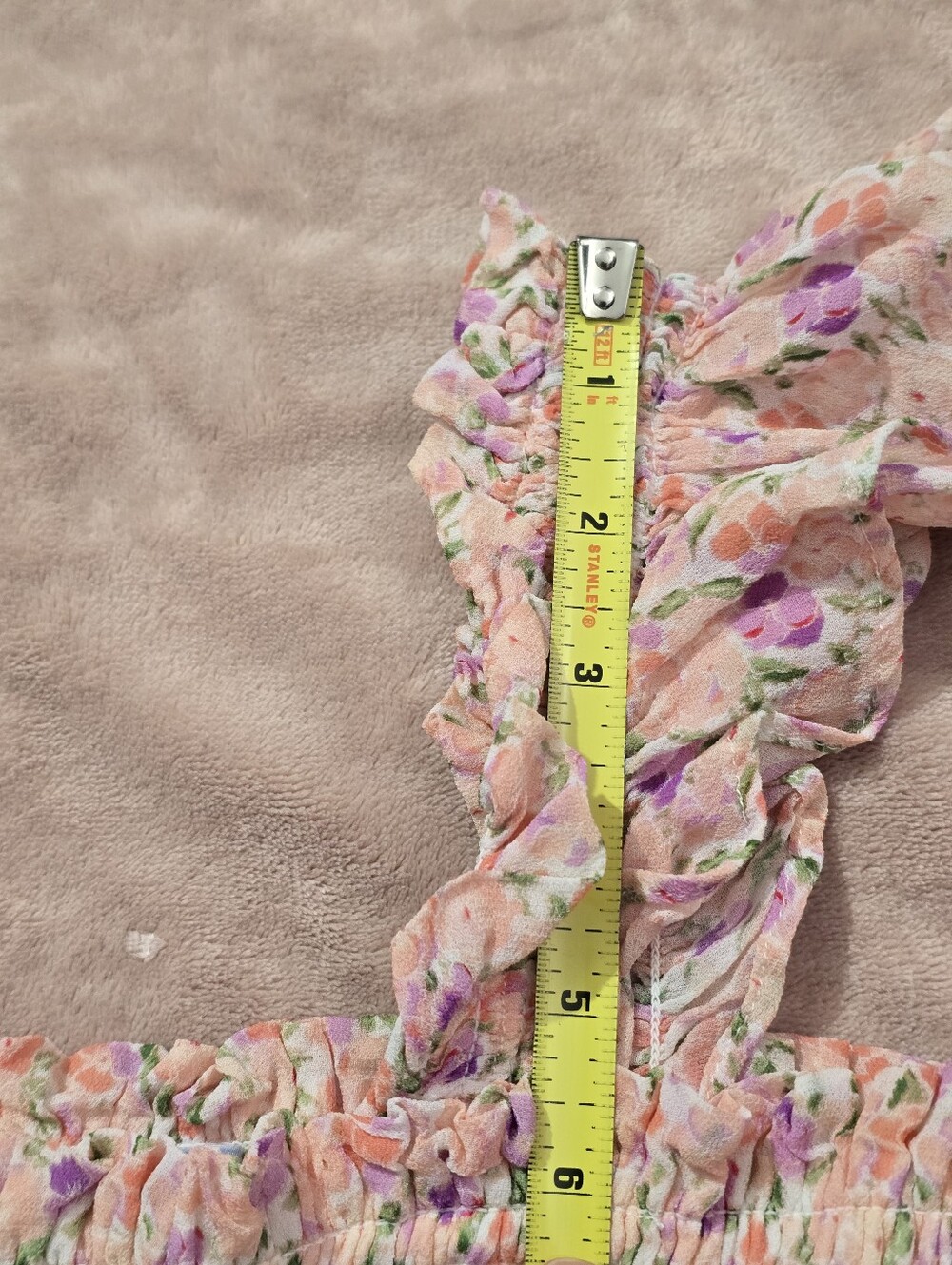 Hill House Ellie Nap Dress in Pansy Pink Floral Georgette Size XS - Picture 9 of 12